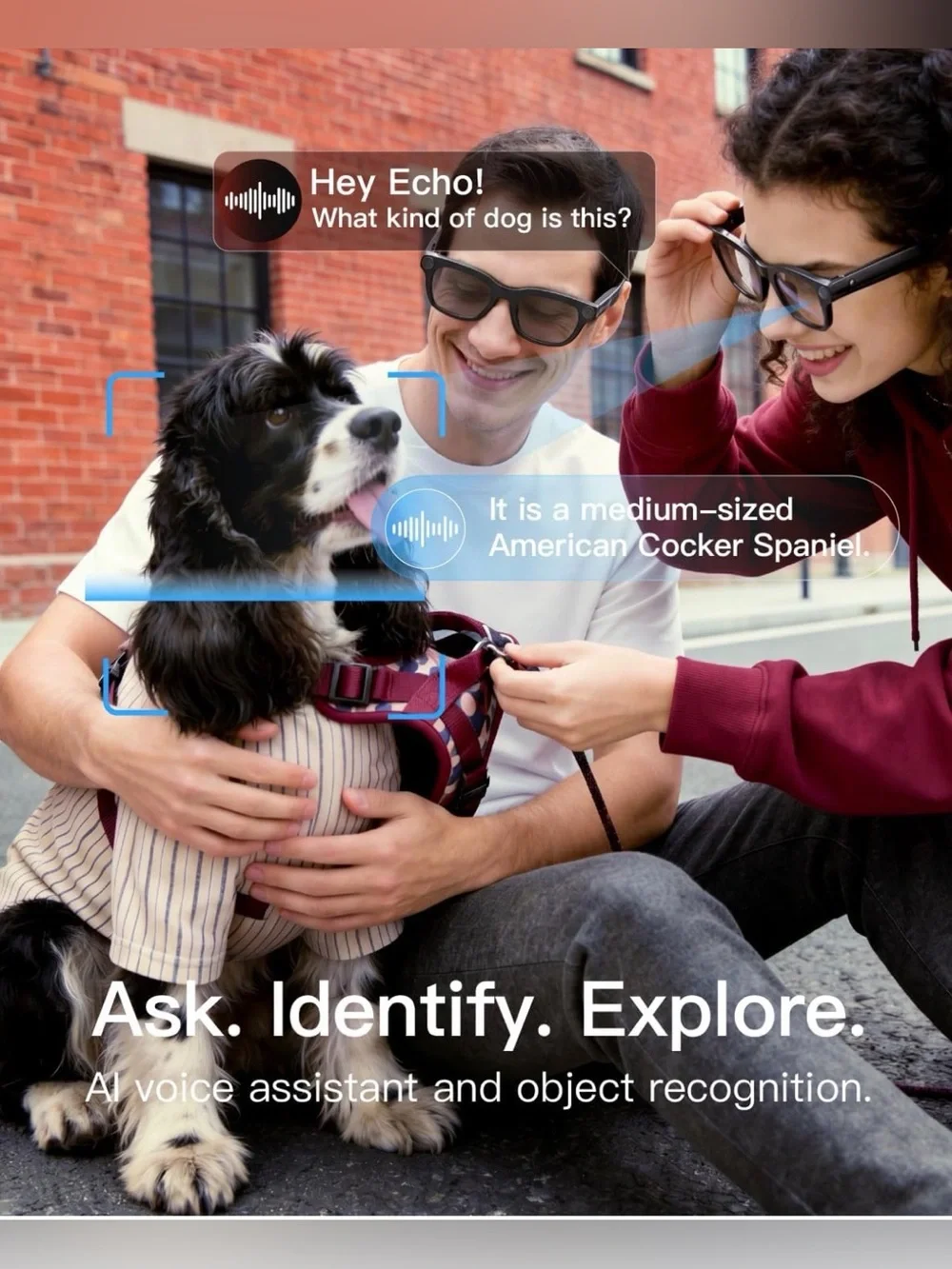 AI Smart Glasses with Camera, 4K POV Recording, Photochromic